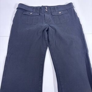 Sundance Grey Cotton Straight Leg Pants Size 14